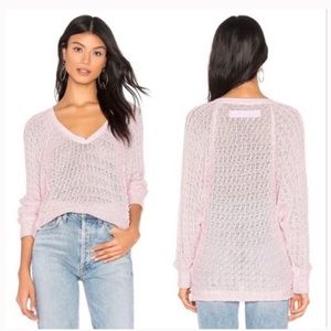 Free People| Thiens Hacci Pullover Sweater| Pink| Size Small
